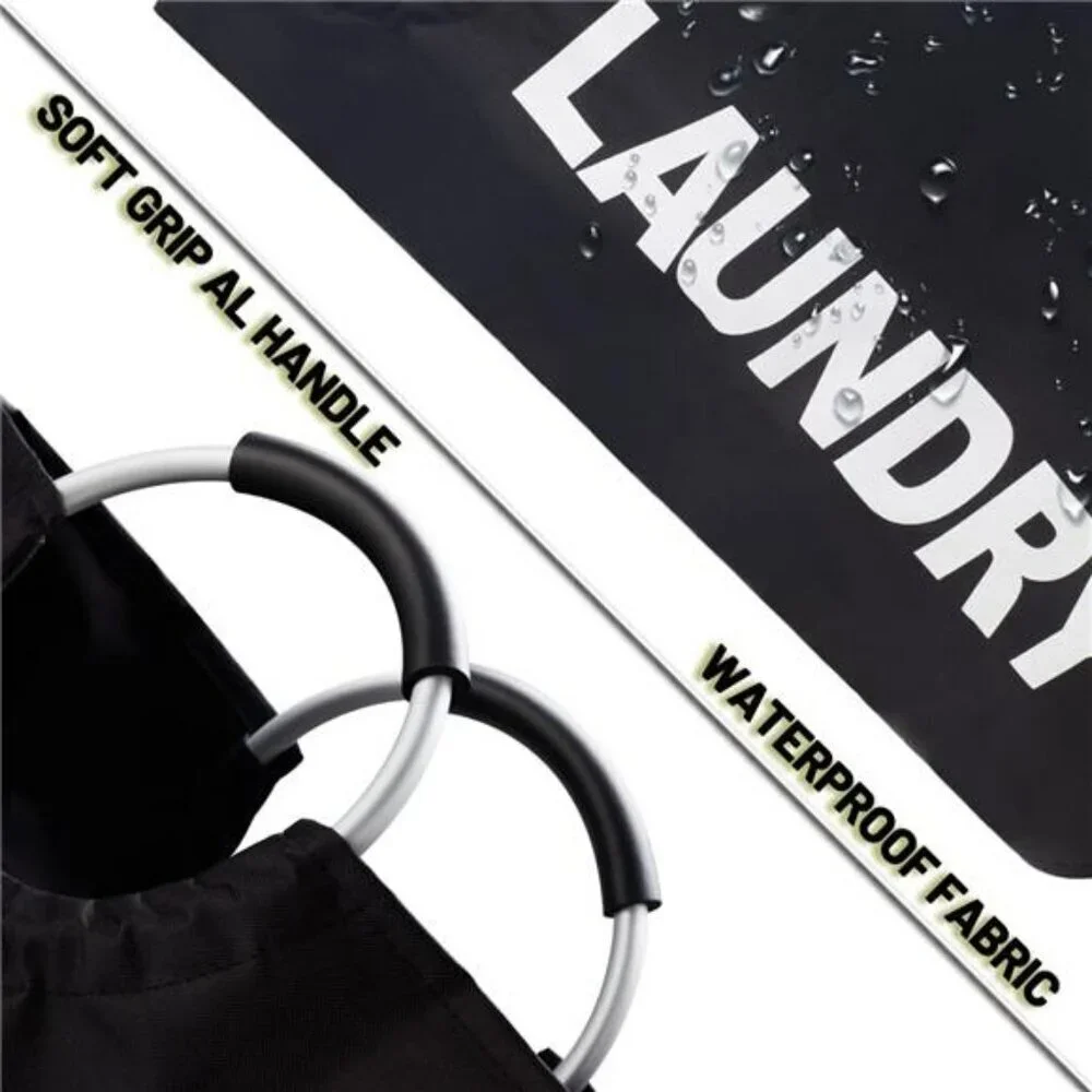 Large Laundry Hamper 90L Foldable Waterproof Clothes Basket with Handles